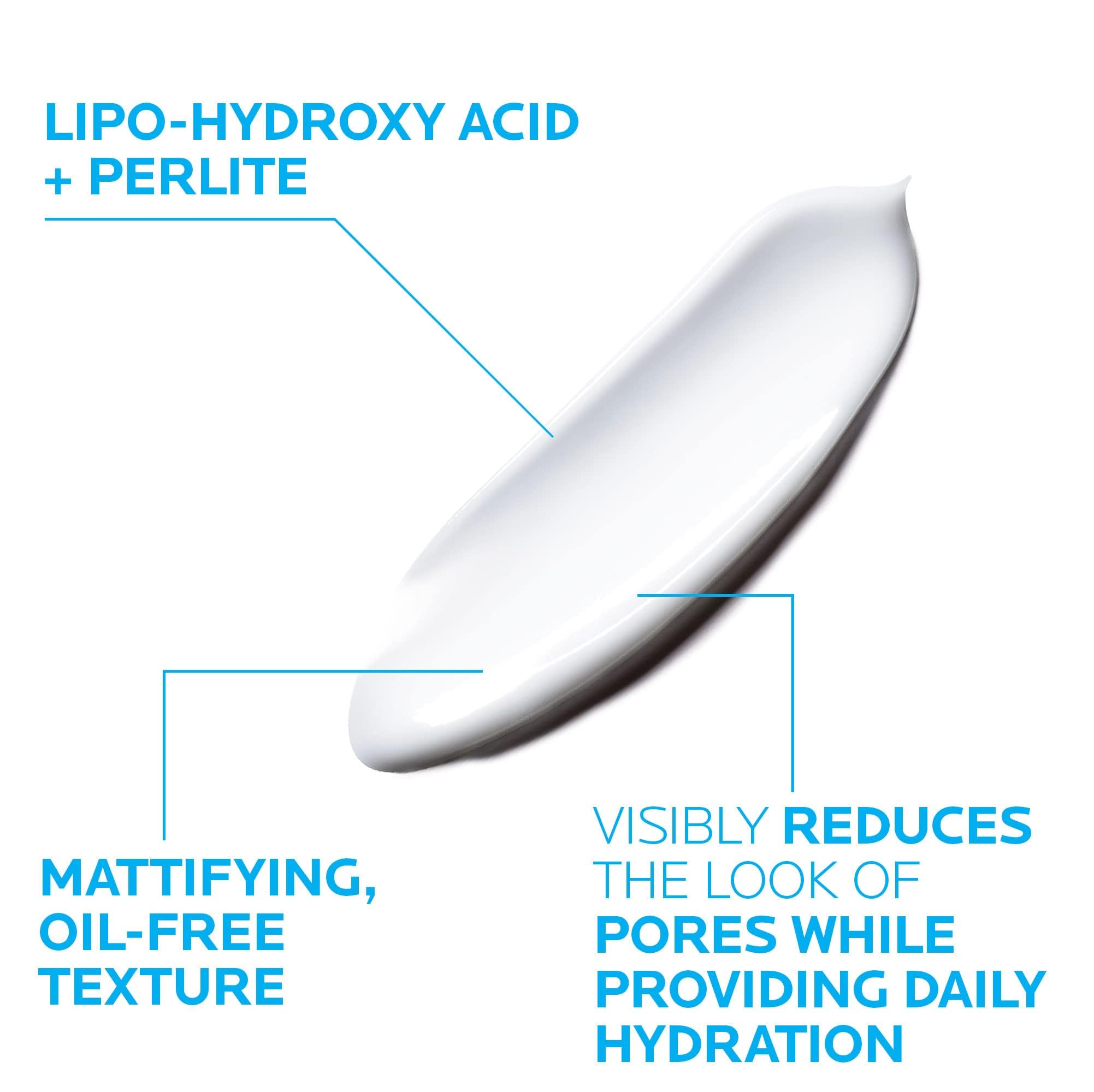 La Roche-Posay Effaclar Mat, Daily Moisturizer For Oily Skin, Visibly Reduces The Look Of Pores, Oil-Free Mattifying Moisturizer, Smooths Skin Texture, Non-Comedogenic & Dermatologist Tested